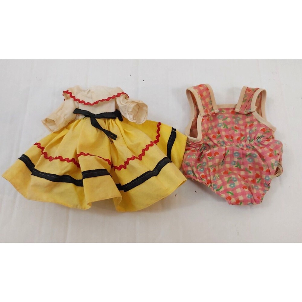 Vintage Doll Clothing Outfit Dress Jumper Lot of 2